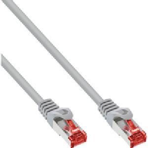 InLine Patch Cable S/FTP PiMF Cat.6 250MHz copper halogen free grey 10m